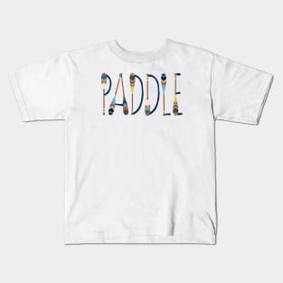 PADDLE Painted Oar Letters Kids T-Shirt